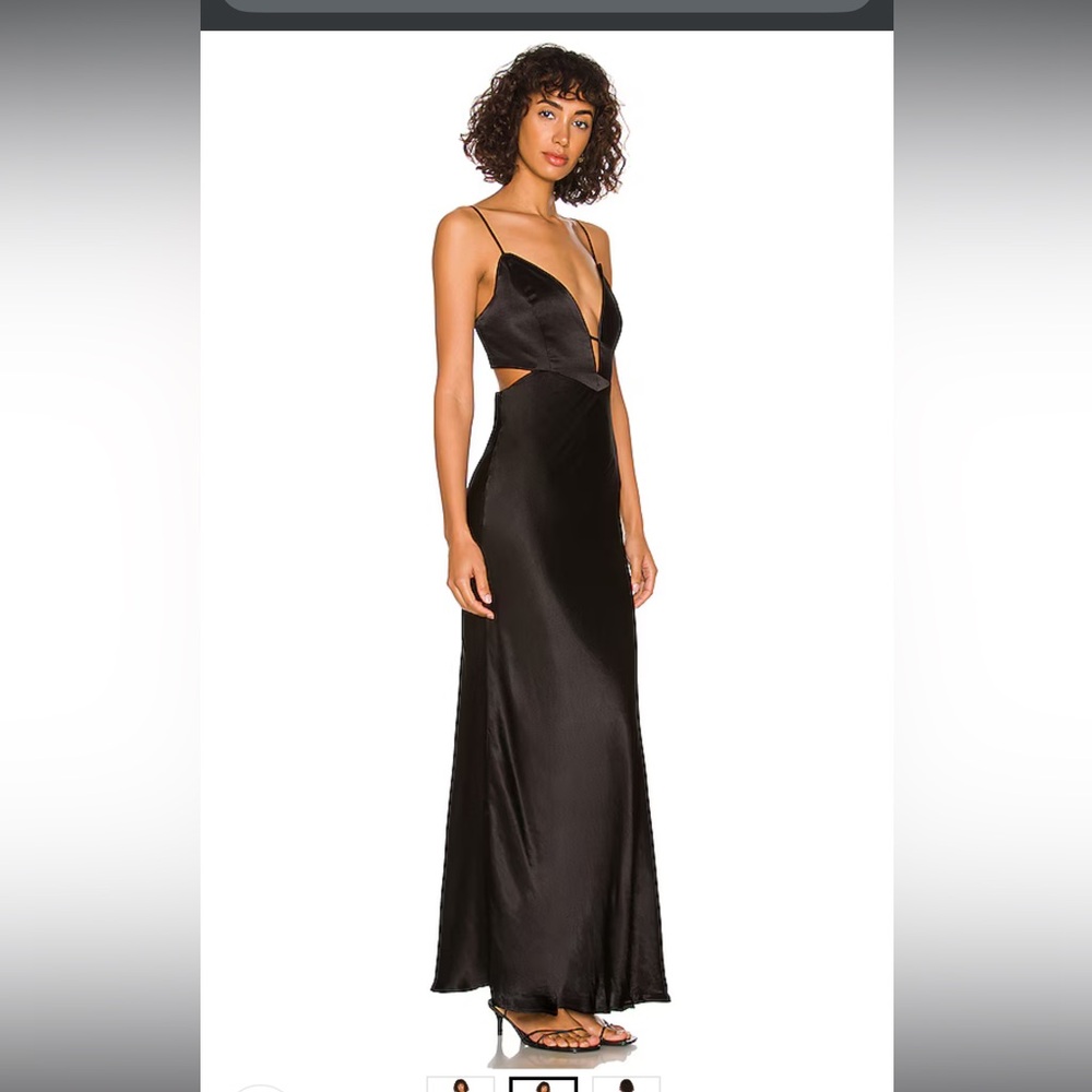 Bardot Karlotta Slip Dress in Black Size Large